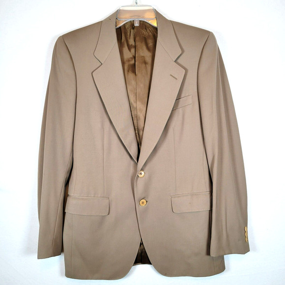 Ermenegildo Zegna Other - Ermengildo Zegna Mens Button Pocket Wool Blazer Size 42 Brown Career Sports Coat